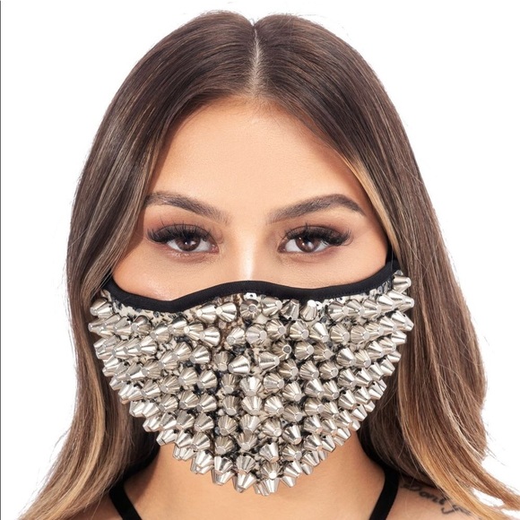 Cape Robbin Accessories - Snake Print Spiked Face Mask